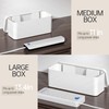 YECAYE 2 Pack Cable Management Box with Inner-Lock Lid, Large