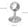 MACHSWON 2PCS Wardrobe Pipe Bracket, Wall Mounted Rail Rod Support