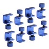 Zeberoxyz 8pcs Ender 3 Pro Blue Glass Bed Clips Clamps