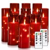 Raycare Flameless Candles with Embedded Star String, 9 Pcs Battery
