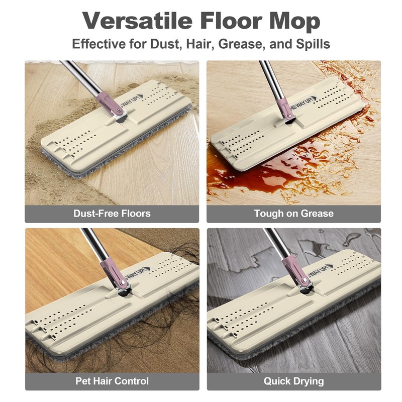 JOYMOOP Flat Mop, Microfiber Mop for Floor Cleaning and Wall