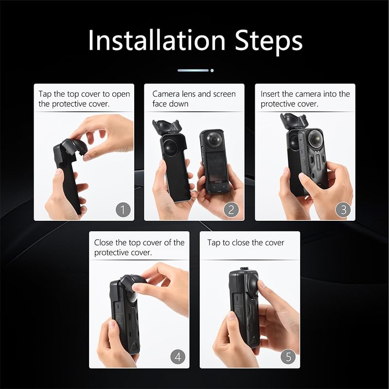 Insta360 X4 Compatible Lens Screen Protective Case PC Protective Cover