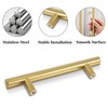 Drenky Pack of 2 Cabinet Handles Gold 64 mm Hole