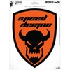 Speed Demon Badge Vinyl Sticker Small Window Bumper Phone Decal 3" x 2"