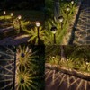 Vintage Solar Lights Outdoor, Glass & Metal Solar Pathway Lights