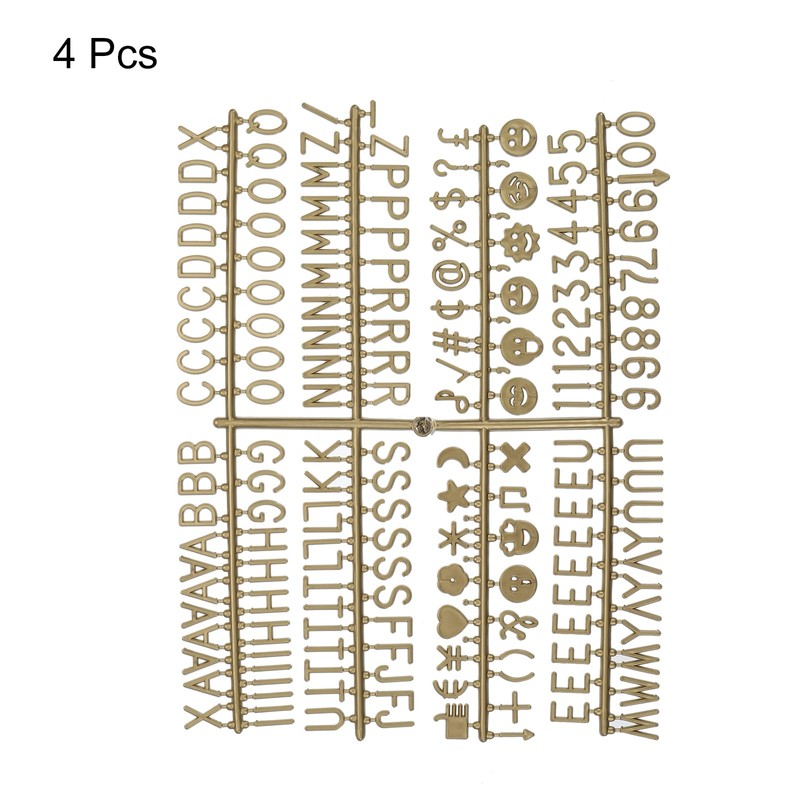 sourcing map Felt Board Letters, 680 Characters Bronze 3/4" Letters