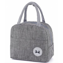 Lunch Bag, Thermal and Cold Insulation, Large Capacity, Lightweight, Waterproof, Washable, For Work or School, Camping, Convenient Storage (Gray)
