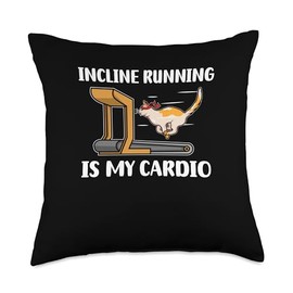 Incline Running Cardio Treadmill Workout Muscle Strength Throw Pillow