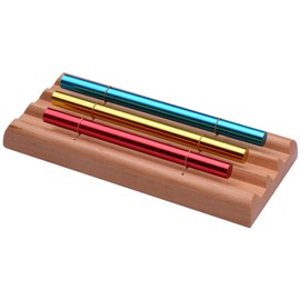 3-Tone Tabletop Chimes Meditation Chime Colorful Wind Bell Educational Musical Percussion Instrument with Mallet