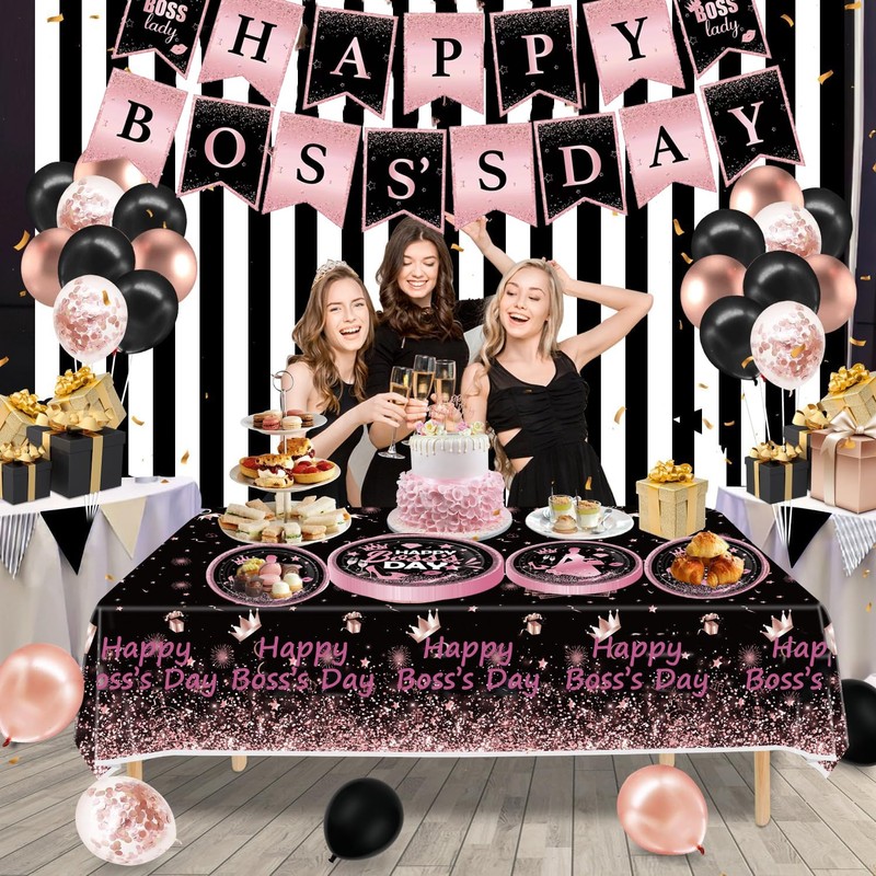 YaYuanSun Happy Boss’s Day Banner Party Decorations Boss Day Party