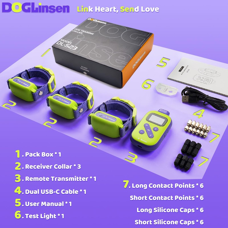 Bark Shock Collar with Remote, Automatic Dog Bark Collar, Bark