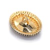 Craftisum 20 pcs Red Oval Rhinestone Metal Shank Sewing Coat