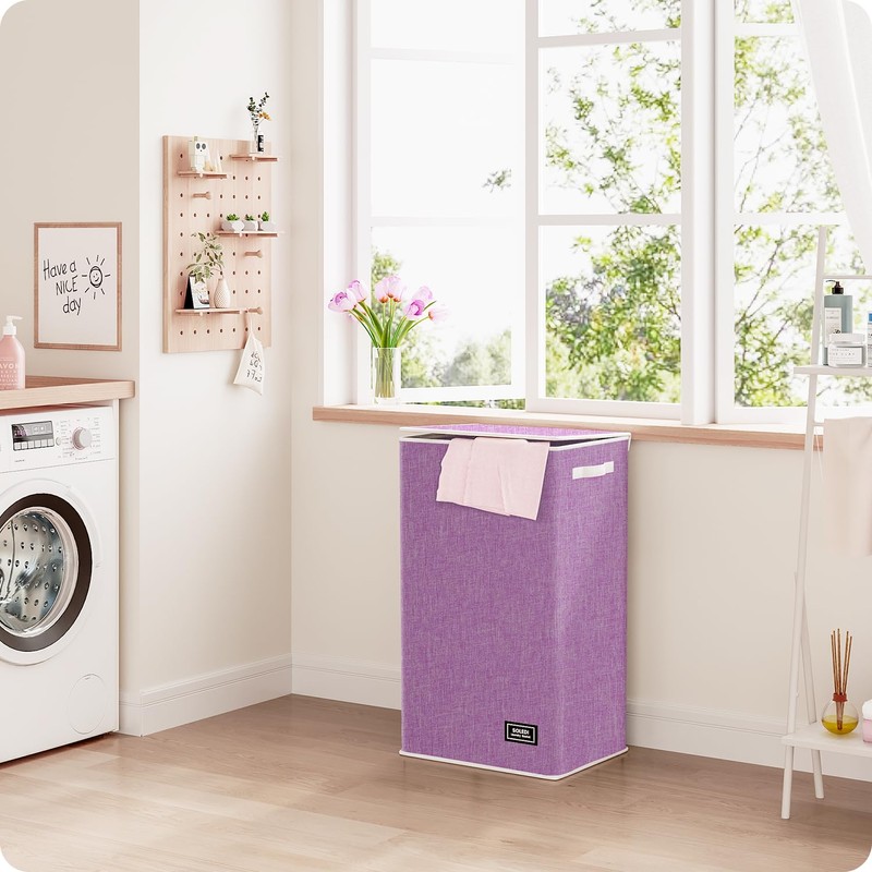 SOLEDI Laundry Hamper with Lid 100L Large & Tall Collapsible