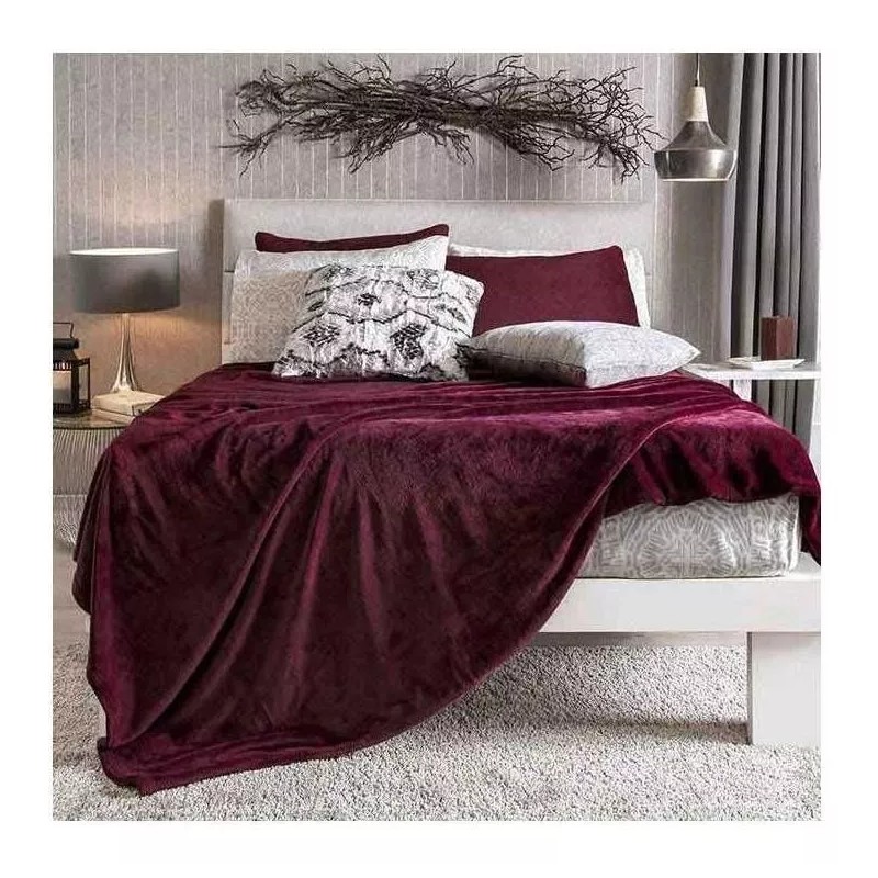 Vianney Cobertor Suave, Ligero & Elegante King & Queen Tinto