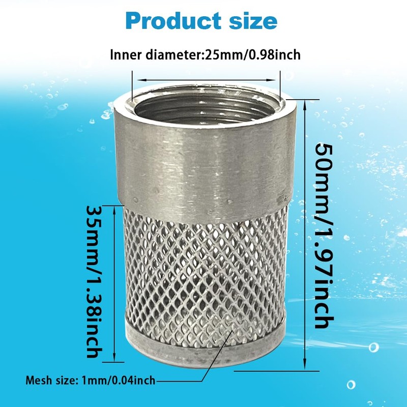 COTONLAKE 3/4" 304 stainless steel filter head with internal thread