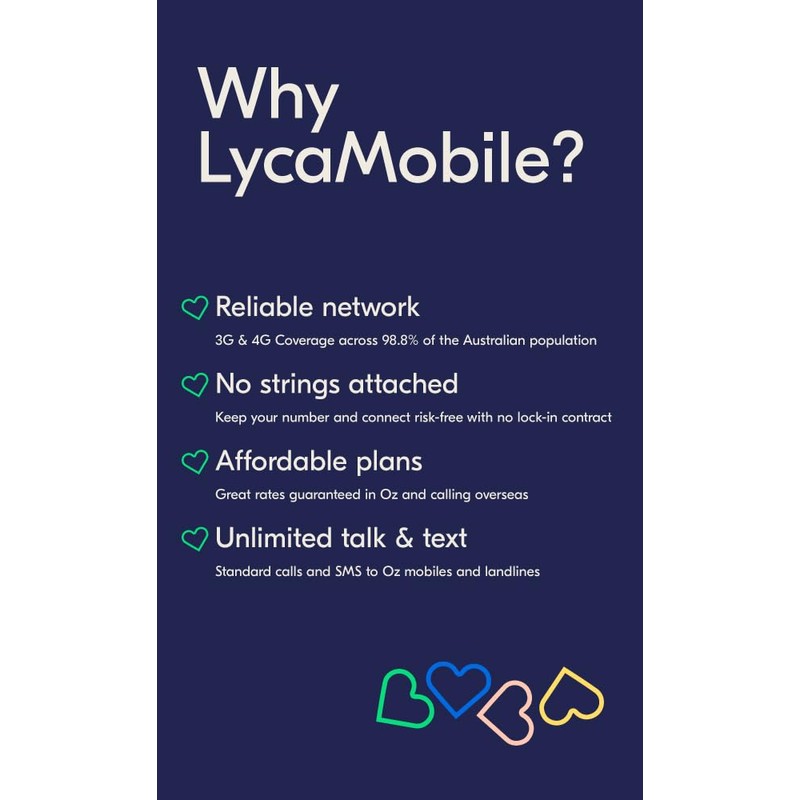 Lyca Mobile Unlimited Plan S Prepaid SIM 80GB $30 for