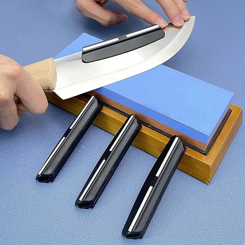 3 Pcs 15 Degree Professional Knife Sharpening Guides, Black knife