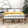LUBEDCY Queen Metal Platform Bed Frame, Victorian Vintage Style, Wrought
