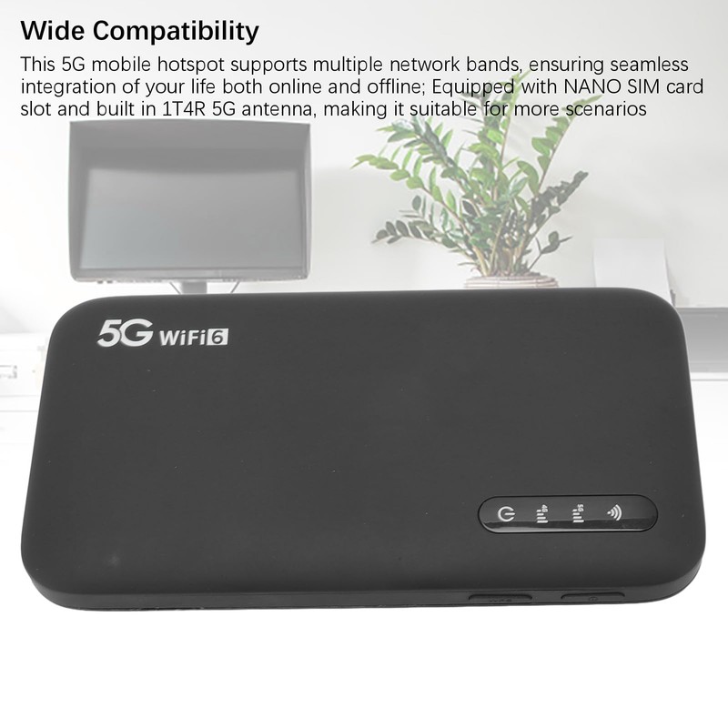 Jectse 5G Mobile Hotspot, WiFi 6 Pocket WiFi with Sim