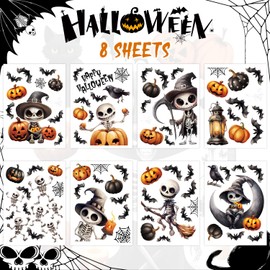 SULOLI Halloween Decorations,Halloween Window Stickers Reusable Window Decorations Stickers Window Clings Window Decals