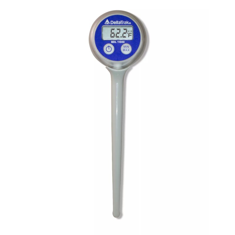 DeltaTrak 11070 Bundle Digital Probe Auto-Cal 11040 Thermometer w/ Alcohol