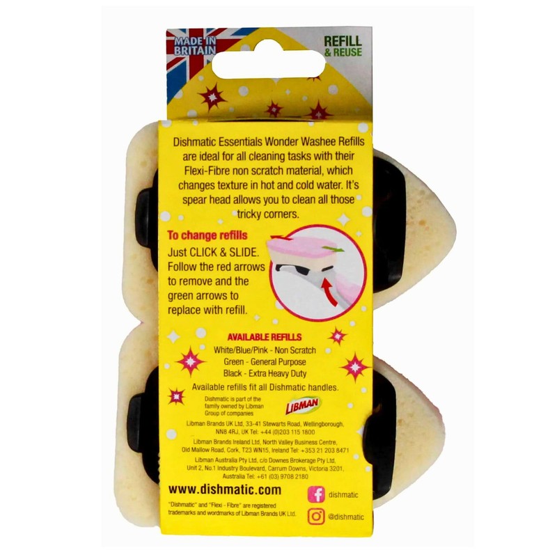 Non Scratch Sponge Scourers Bundle With Dishmatic Fillable Washing Up
