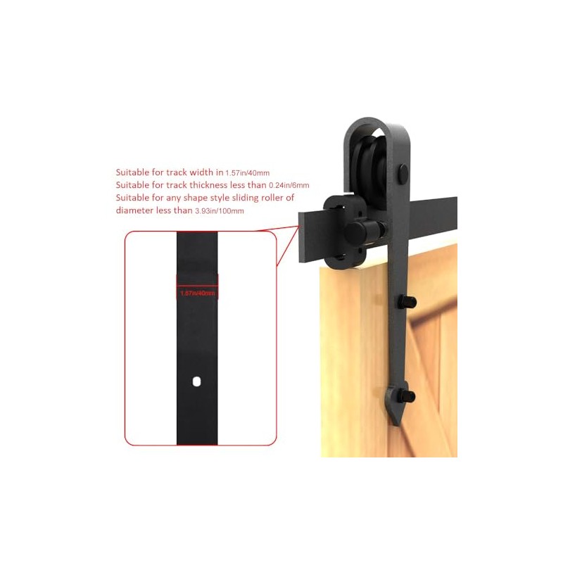 Sliding Barn Door Stopper Rail Stop for Single or Double
