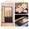 Brush Wrap, Floral Print, Calligraphy Brush Holder, Bamboo Brush Case,