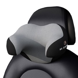 Be Oshare Neck Pad, Car Cushion, Neck Pillow, For Driving, Traveling, Sleeping in the Car, Driving, Gaming Chair, At Home, Cervical Support, U-Shaped, Japanese Staff Support (Be Oshare Black X Gray)