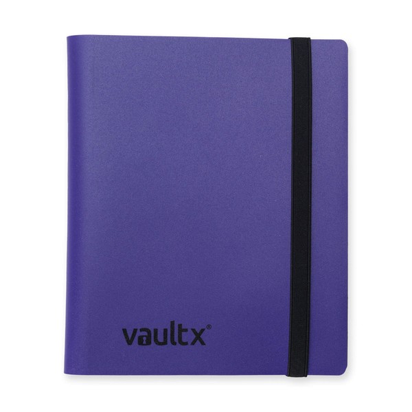Vault X® Binder - 4 Pockets Card Holder Album - Binder for 160 Trading Cards or Side Opening Figurines (Purple)