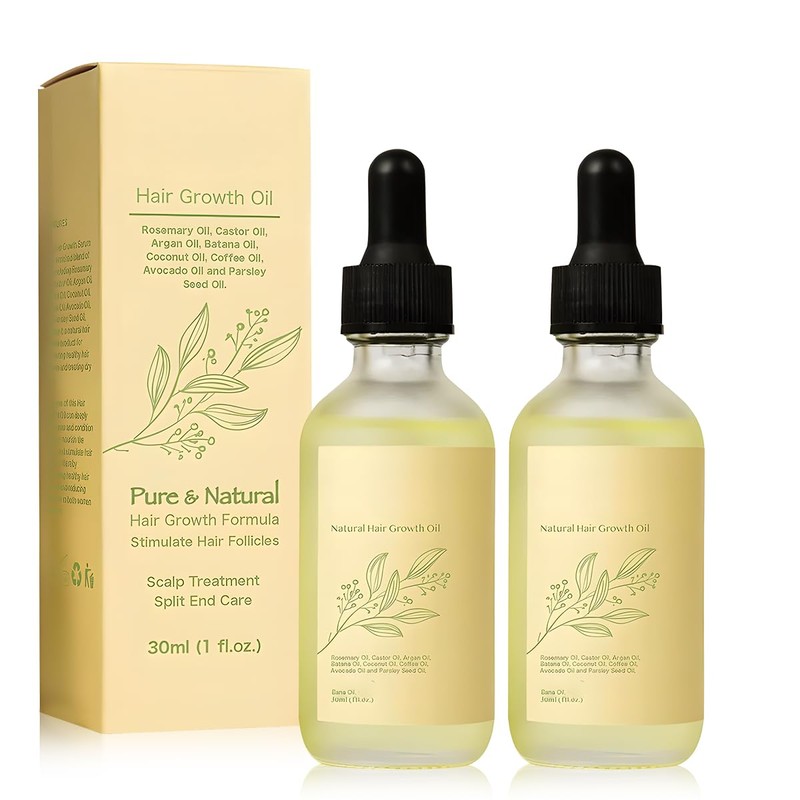 2PC Set de aceites naturales para el cabello con aceite