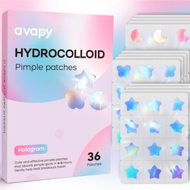 Pimple Patches Blue Pink Star Moon Butterfly 12MM 36PCS Hologram