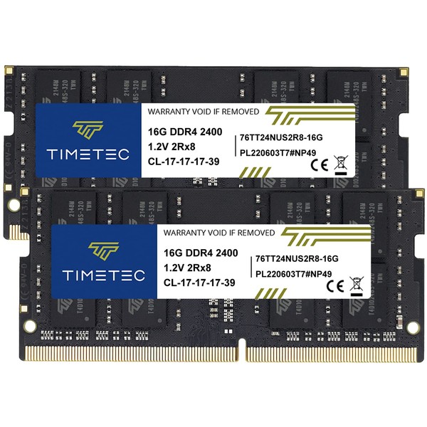 Timetec 32GB KIT(2x16GB) DDR4 2400MHz PC4-19200 Non-ECC Unbuffered 1.2V CL17