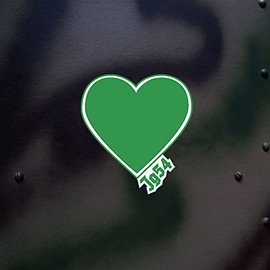 Sticker # JG54 Coat of Arms German Air Force Green Heart Hunting Green Heart Squadron Day Hunting squadron Sticker suitable for Messerschmitt Bf 109 – Focke Wulf Fw 190 5x5 cm # A664