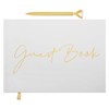 COHEALI Elegant Wedding Guest Book Pen Set Cover Perfect for Reception Baby Shower Birthday Parties