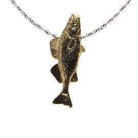 Creative Pewter Designs Gold Plated Walleye Pendant FG075PEN