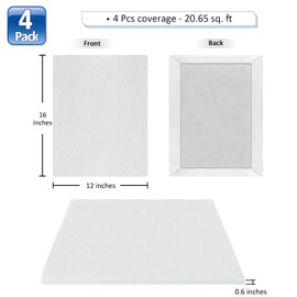 BXI Quilt Design Wall, Thick Sturdy Flannel Quilters Design Board, 31.5 x 23.6 x 0.6 inches, 4 Pcs, Portable Quilting Wall Panels Hold Fabric Firmly, Sewing Quilting Supplies for Quilt Block Projects