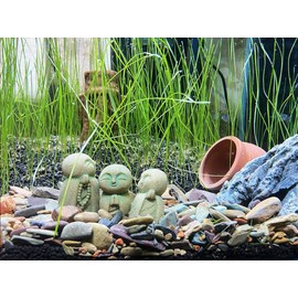 WOWTAC Jizo Set, Healing Cute Small Figurine Prayer, Jizo Sama Protection, God Granite for Happiness Wishes, Cute Granite Statue of God and Buddha (Good Luck Jizo)