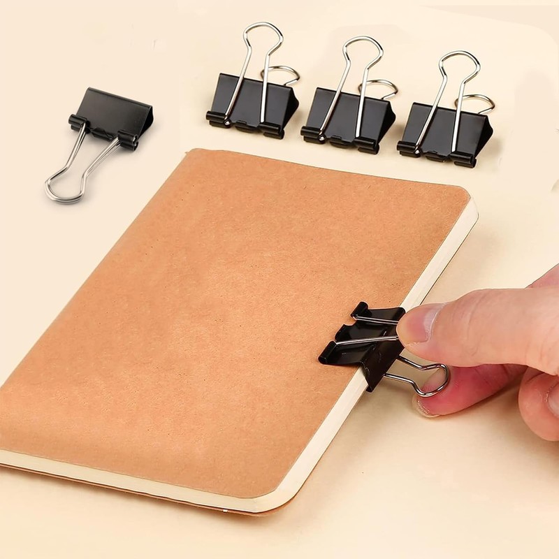 25mm Double Clips Black 100 Pieces Office Supplies Document Organizer