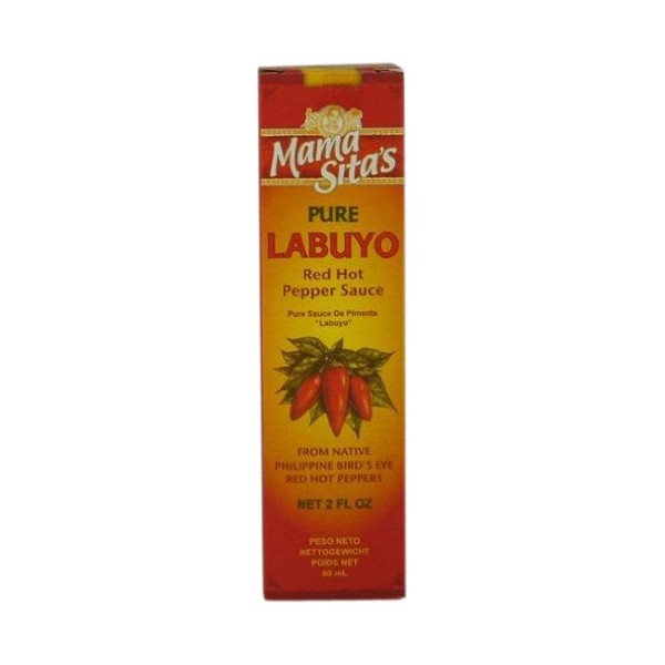 Mama Sita's Pure Labuyo Red Hot Pepper Sauce, 2 fl oz 1 Pack