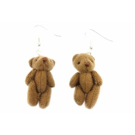 Miniblings Earrings Earrings Teddy Bear Plush Teddy Bear Teddy Brown Hanger