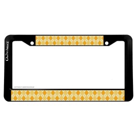 OwnTheAvenue Vintage Style Retro Old School 80s 70s Pattern License Plate Frame