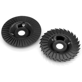 Yuhtech Pack of 2 Sanding Discs 125 mm for Angle Grinder Wood Grinder Wood Cutter Rasp Disc Angle Grinder Wood Milling Cutter for Angle Grinder Polishing, Carving, Grinding