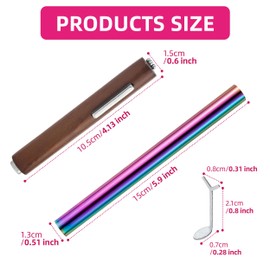 JREEPEE Cat Eye Magnet for Nails, 4-in-1 Double Ended Magnet Pen with Heart Shape Tool, Professional Nail Art Magnet for Cat Eye Gel Polish, Nail Magnet Set for DIY & Salon