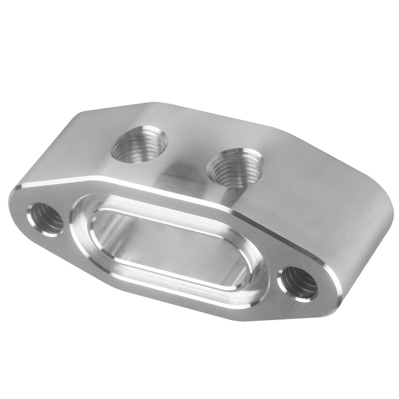 xinyee Oil Feed Line Adapter Plate LS Twin Turbo Dual