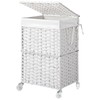 Chrislley 90L Slim Laundry Hamper with Wheels, Rolling Laundry Basket