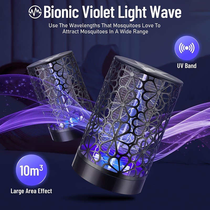Qualirey 4 Pcs Electric Bug Zapper USB Mosquito Killer Repellent