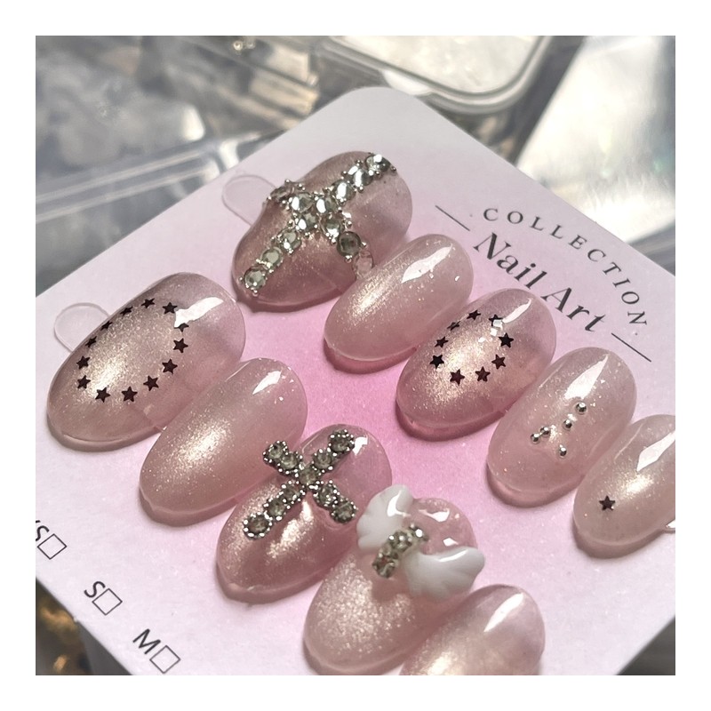 Crossplum Handmade Nail Tips - Round (Oval) (-1,000 won) /