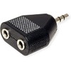Value 11994440 3.5 mm Adaptor 1x Male 2x Female Black