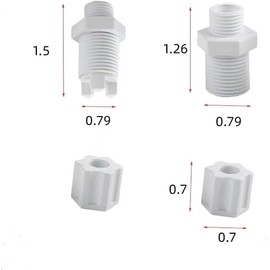 Ckunbjk Clorinator Parts Check Valve and Inlet Fitting Adapter Assembly 1/4" mpt for CL200 CLX220EA Series Pool Chemical Feeder